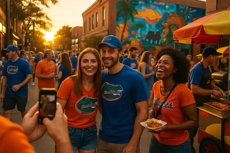 Florida supporters gathering before an away football game