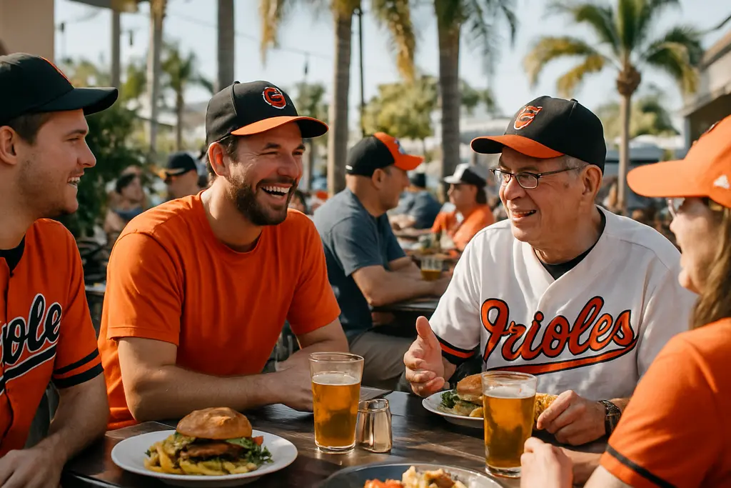 Orioles spring training fans outside Ed Smith Stadium in Sarasota
