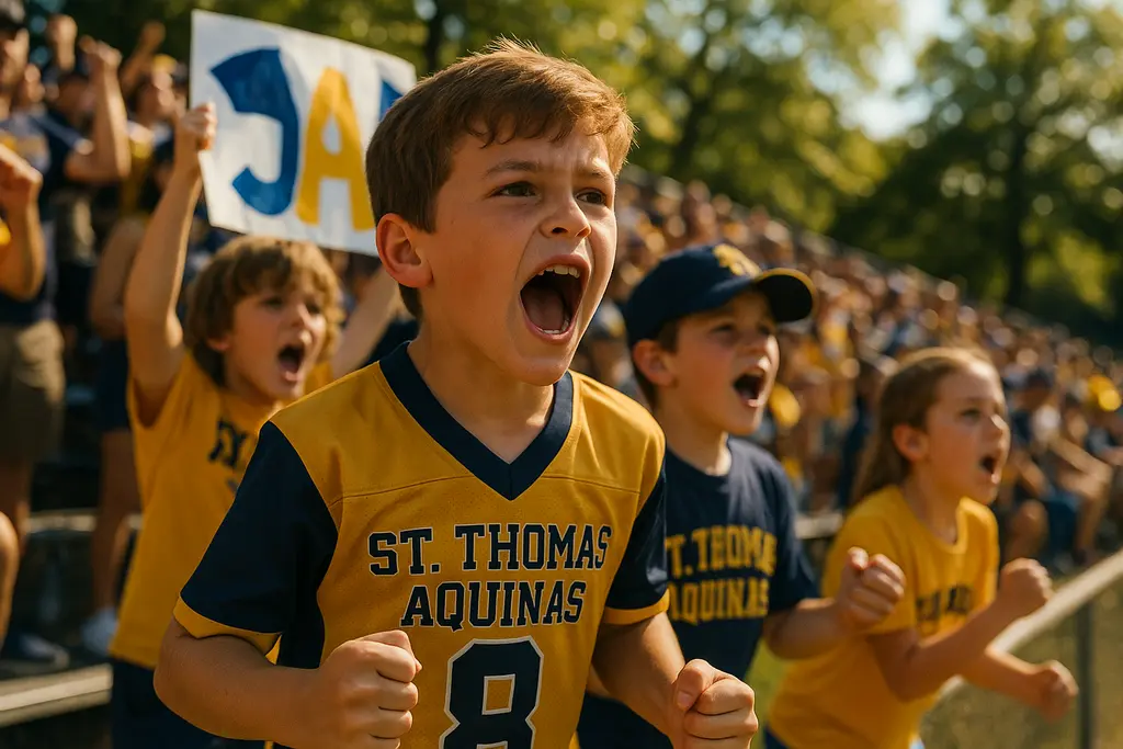 St. Thomas Aquinas football fans arriving for a Fort Lauderdale high school game