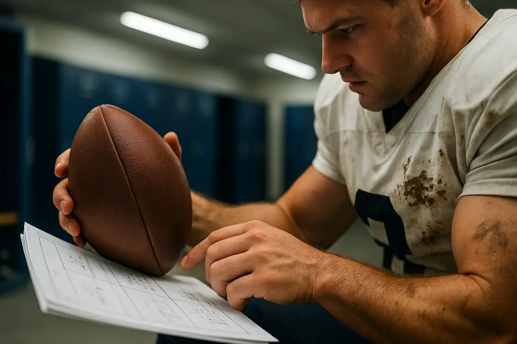 Eau Gallie Football players gather before a Brevard County game