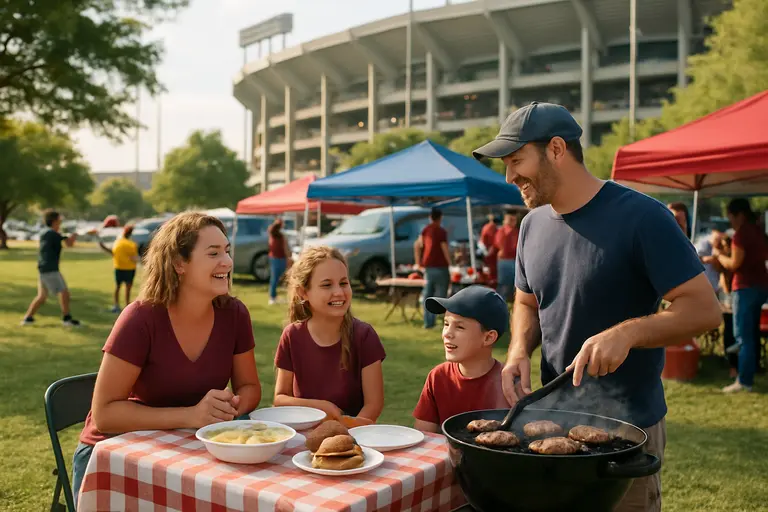 Florida fans gathered at a campus tailgate before kickoff