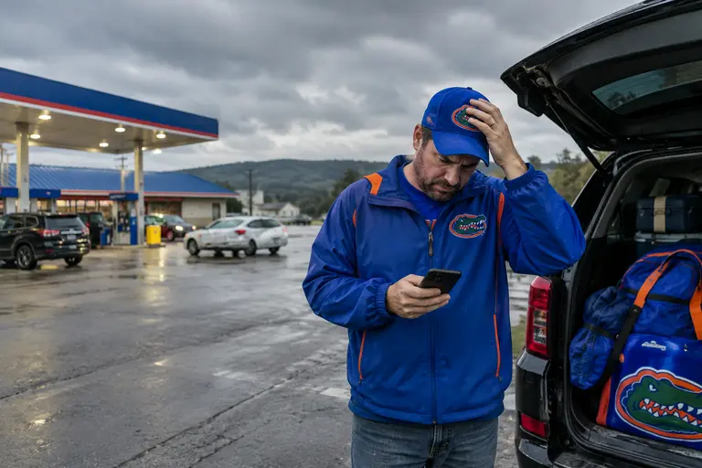 Florida fans preparing luggage and team gear for late-season road trips
